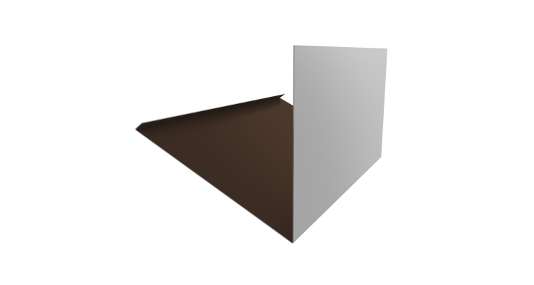 Планка примыкание верхнее к трубе фальц 0,45 Drap TX RAL 8017 шоколад (3м)