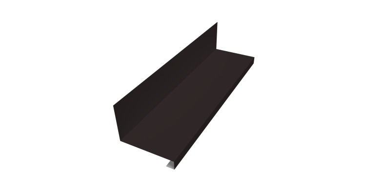 Планка примыкание нижнее к трубе фальц 0,45 Drap TR RAL 9005 черный (3м)