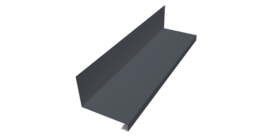 Планка примыкание нижнее к трубе для Кликфальц Pro 0,45 PE с пленкой RAL 7024 мокрый асфальт (2м)