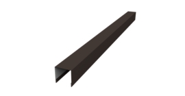 Планка вертикальная лицевая для забора жалюзи Palermo 0,5 Satin Matt RR 32 темно-коричневый (2м)