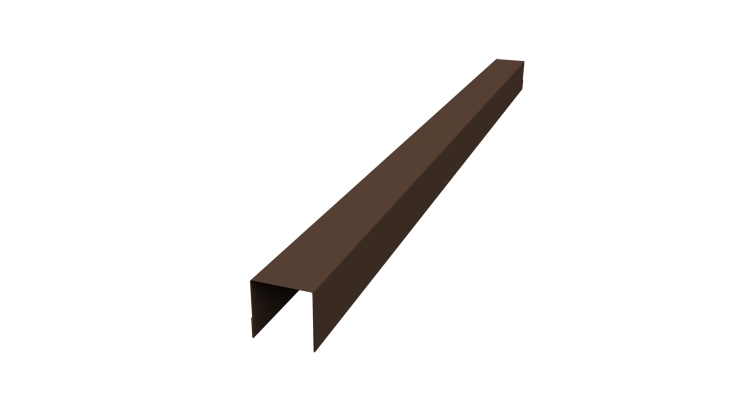 Планка вертикальная обратная для забора жалюзи Palermo 0,45 Drap TwinColor RAL 8017 шоколад (1,8м)