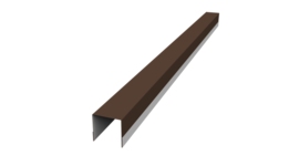 Планка вертикальная обратная для забора жалюзи Palermo 0,5 PurPro Matt 275 RAL 8017 шоколад (2,5м)