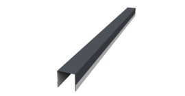 Планка вертикальная обратная для забора жалюзи Palermo 0,5 PurPro RAL 7024 мокрый асфальт (2,5м)