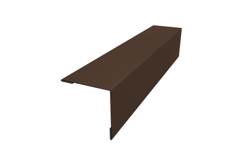 Планка завершающая 50х50 жалюзи Milan 0,45 Drap RAL 8017 шоколад (2,5м)