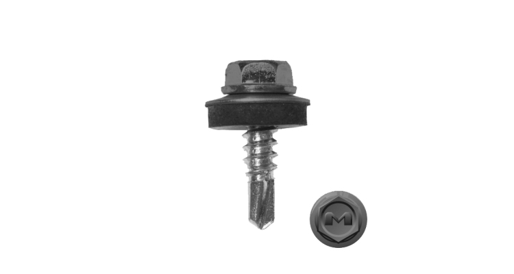 Саморез по металлу Daxmer 5,5х19 RAL 7004 (250) сверло №3