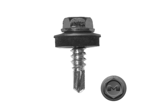 Саморез по металлу Daxmer 5,5х19 RAL 7004 (250) сверло №3